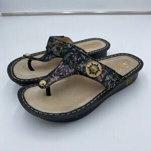 Alegria Women's Multicolor Metallic Carina Veranda Slip On Sandals Size 37